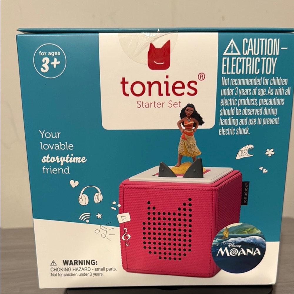 Tonies Starter Set - Pink Audio Box with Moana Figure
